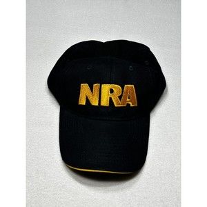 NRA Hat Cap Black National Rifle Association USA Flag  Adjustable